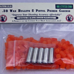 T.) NEW! .38 Wax Bullets and 5 Large Pistol Primer Drop In Brass Sampler-0