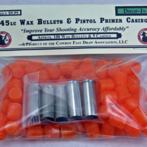 S.) NEW! .45 Wax Bullets and 5 Large Pistol Primer Drop In Brass Sampler-0