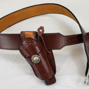 (A-4) Mernickle Holster CFD-20-HR "High-Ride" Holster/Belt Combo (New Generation - Exposed Rawhide Lining)