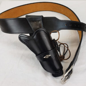 (A-7) Mernickle Holster CFD-21-LR "Low-Ride" Holster/Belt Combo (New Generation - Exposed Rawhide Lining)